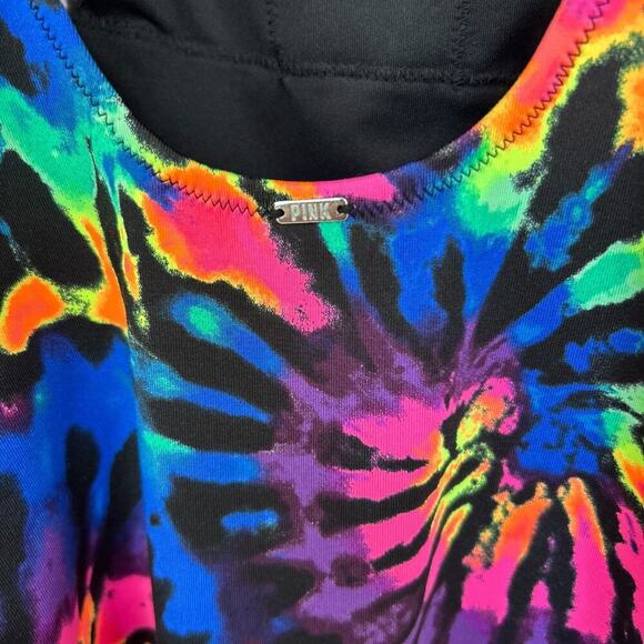 Victoria Secret PINK Neon Tie Dye Scoop Neck One Piece Swimsuit Size Small - Picture 4 of 5